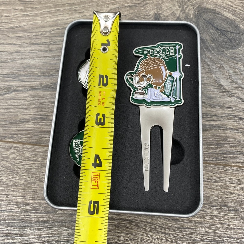 ROCHESTER Vice Golf Atelier Go Nutz Divot Tool Ball Marker Size One Silver - Picture 6 of 6
